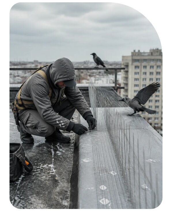 Защита от ворон под ключ в Балтийске по цене от 5098 р. | Сенат-Блт